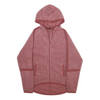 NIKE Mens Red Full Zip Hoodie S Polyester Blend Casual Sportswear Lightweight