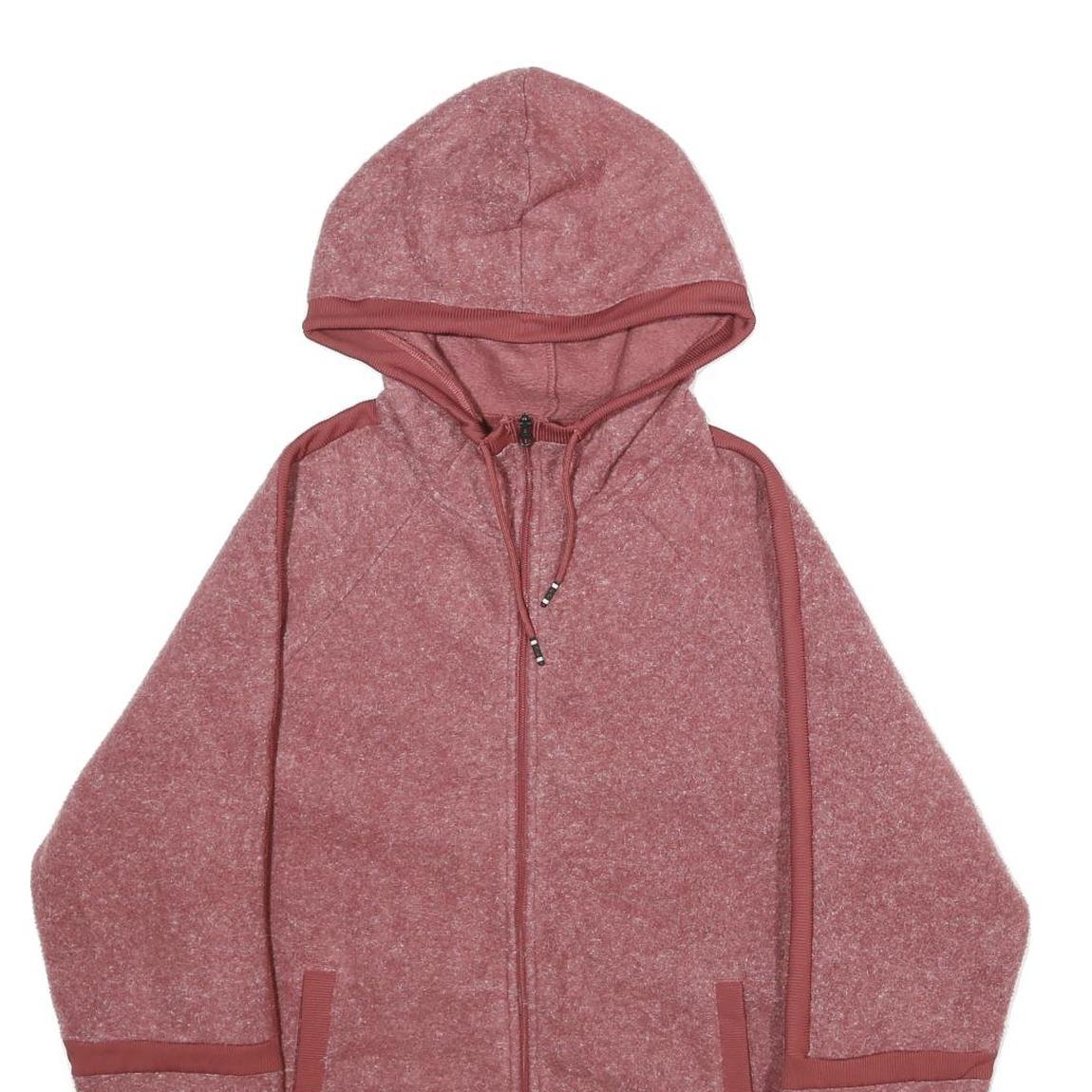 NIKE Mens Red Full Zip Hoodie S Polyester Blend Casual Sportswear Lightweight