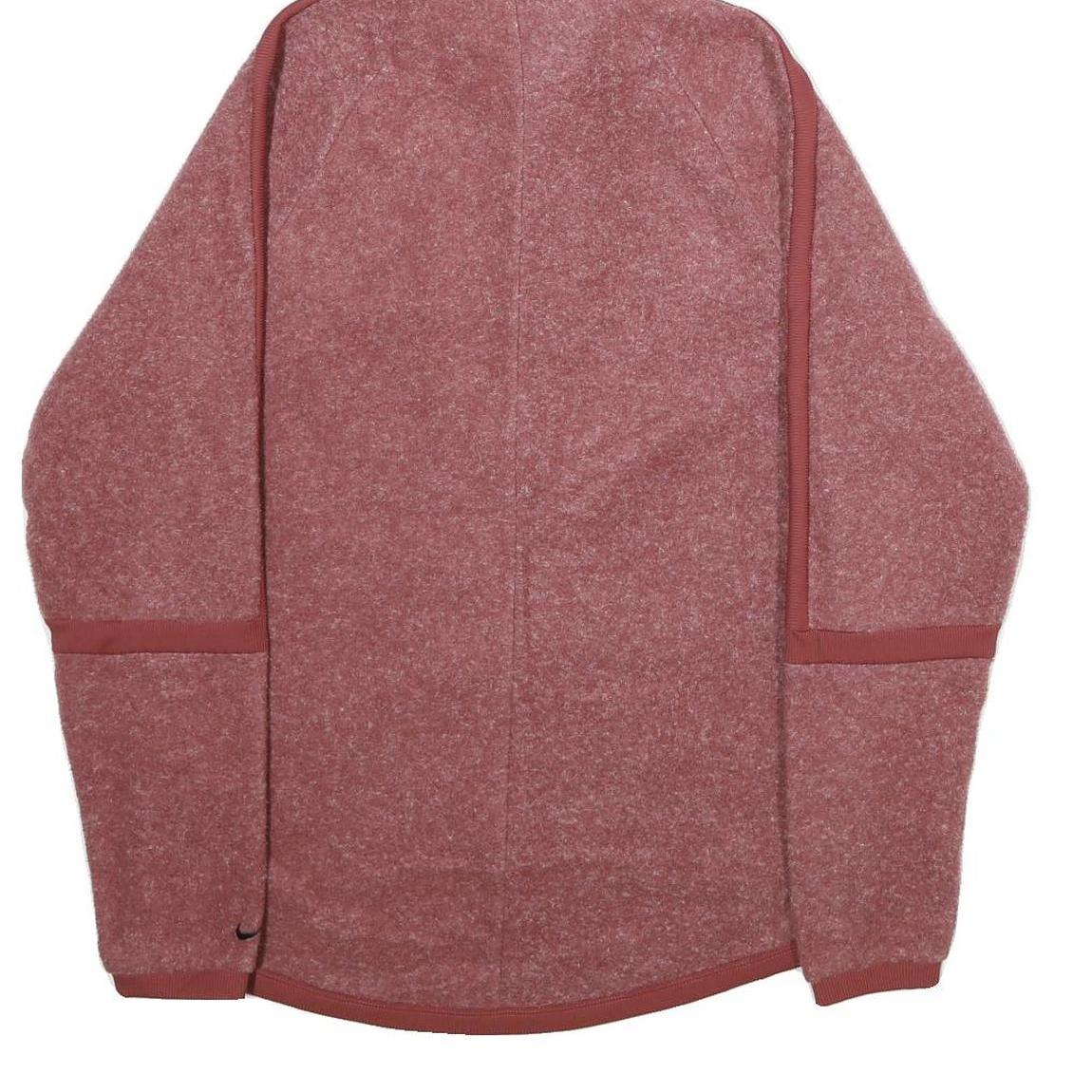 NIKE Mens Red Full Zip Hoodie S Polyester Blend Casual Sportswear Lightweight