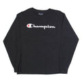 CHAMPION Mens T-Shirt Black Long Sleeve M