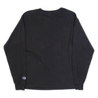 CHAMPION Mens T-Shirt Black Long Sleeve M