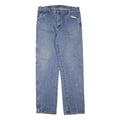 DICKIES Mens Jeans Blue Regular Straight Denim Medium W34 L34 Zip Cotton Blend