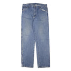 DICKIES Mens Jeans Blue Regular Straight Denim Medium W34 L34 Zip Cotton Blend