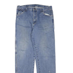 DICKIES Mens Jeans Blue Regular Straight Denim Medium W34 L34 Zip Cotton Blend