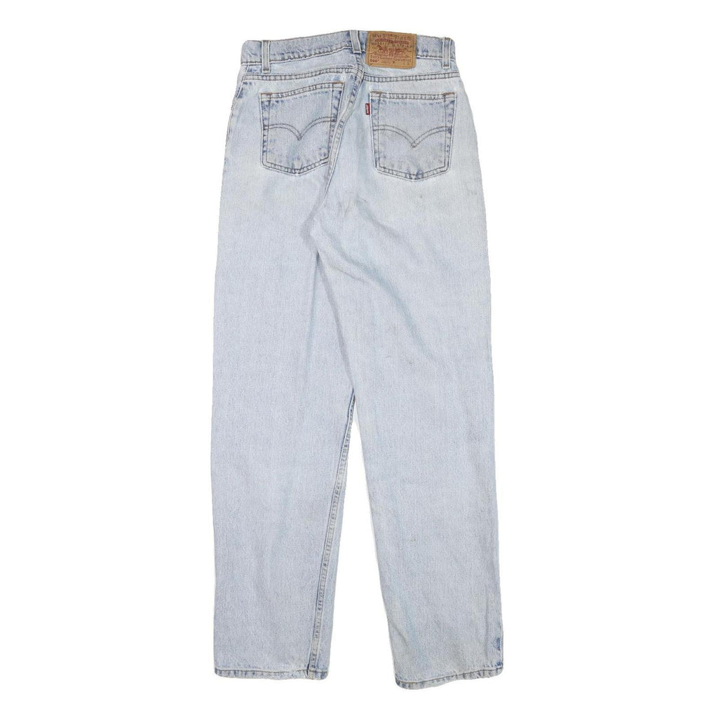 LEVI'S Womens Relaxed Fit Light Blue Denim Jeans W26 L30 Zip Closure Casual