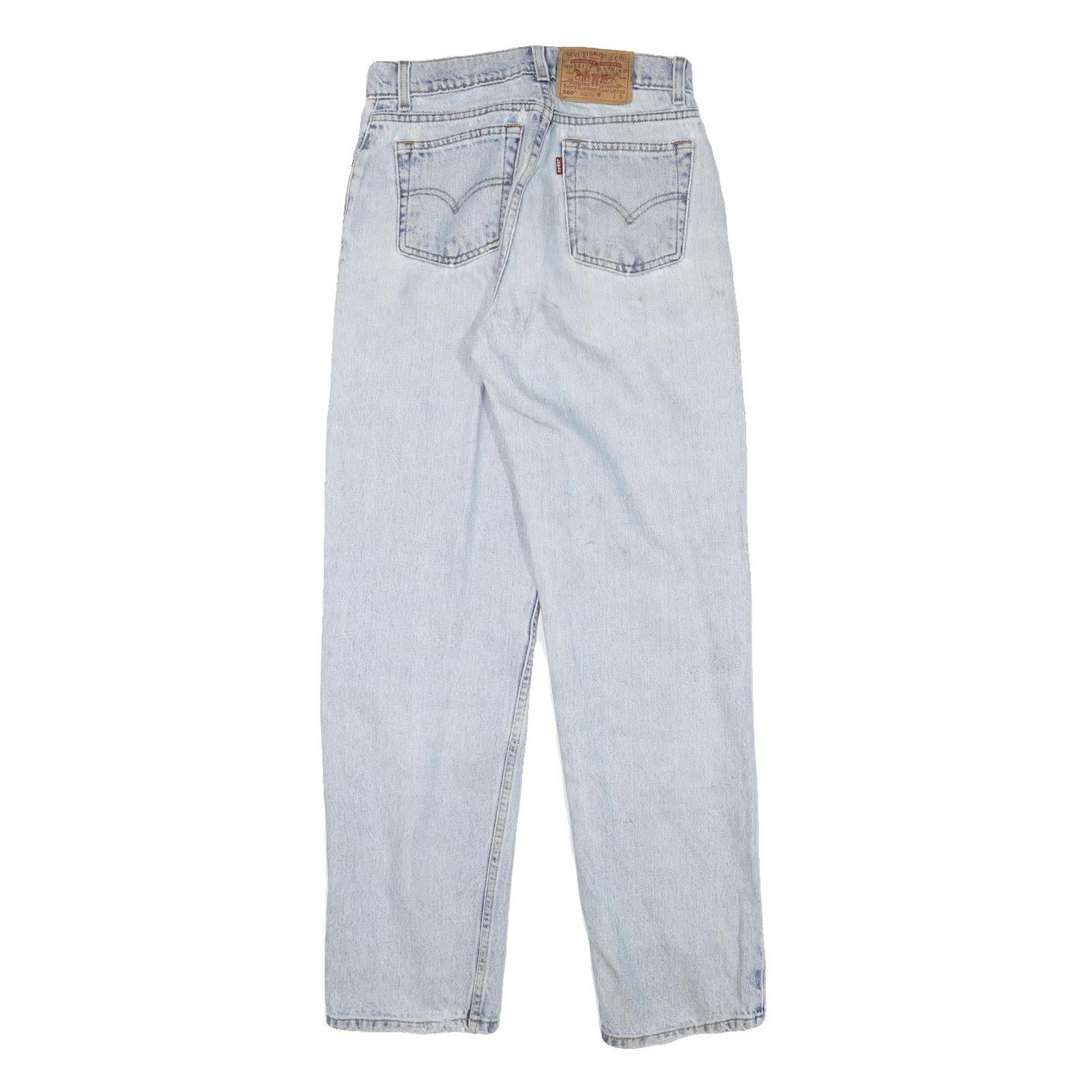 LEVI'S Womens Relaxed Fit Light Blue Denim Jeans W26 L30 Zip Closure Casual