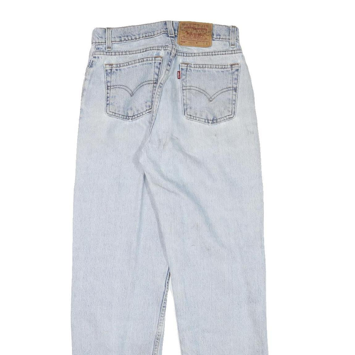 LEVI'S Womens Relaxed Fit Light Blue Denim Jeans W26 L30 Zip Closure Casual