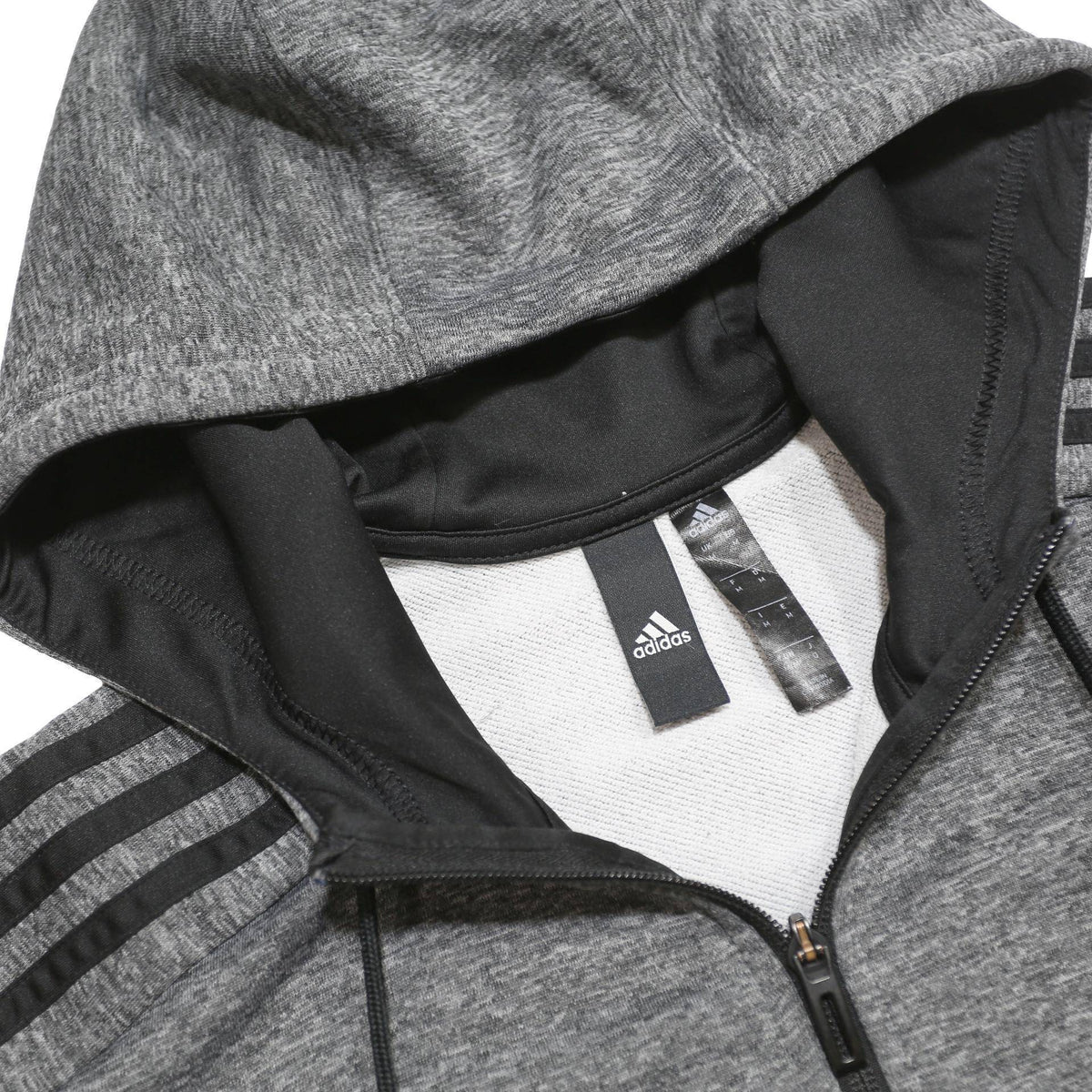 ADIDAS Mens Grey ¼ Zip Hoodie M Sportswear Sweatshirt Gym Casual