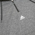 ADIDAS Mens Grey ¼ Zip Hoodie M Sportswear Sweatshirt Gym Casual