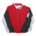 PRO SPORT Mens Red & Black Track Jacket L Polyester Blend Plain Zip Casual