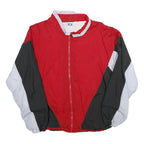 PRO SPORT Mens Red & Black Track Jacket L Polyester Blend Plain Zip Casual