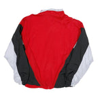 PRO SPORT Mens Red & Black Track Jacket L Polyester Blend Plain Zip Casual
