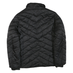 NAUTICA Womens Black Outdoor Jacket 2XL Polyester Blend Woven Chevron Pattern
