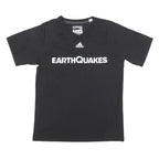 ADIDAS Mens Black Earthquakes Graphic T-Shirt M Short Sleeve Crew Neck