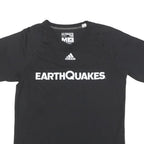 ADIDAS Mens Black Earthquakes Graphic T-Shirt M Short Sleeve Crew Neck