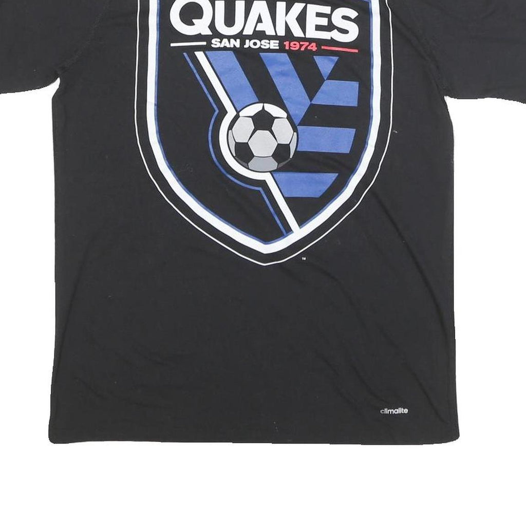 ADIDAS Mens Black Earthquakes Graphic T-Shirt M Short Sleeve Crew Neck