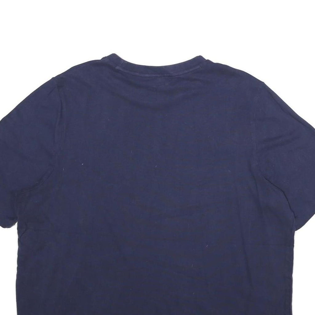 PUMA Mens Navy Blue Cotton Logo Print T-Shirt 2XL Short Sleeve Crew Neck Casual