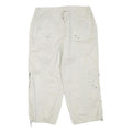STYLE&CO Womens Cotton Blend White Regular Fit Cargo Trousers W32 L21