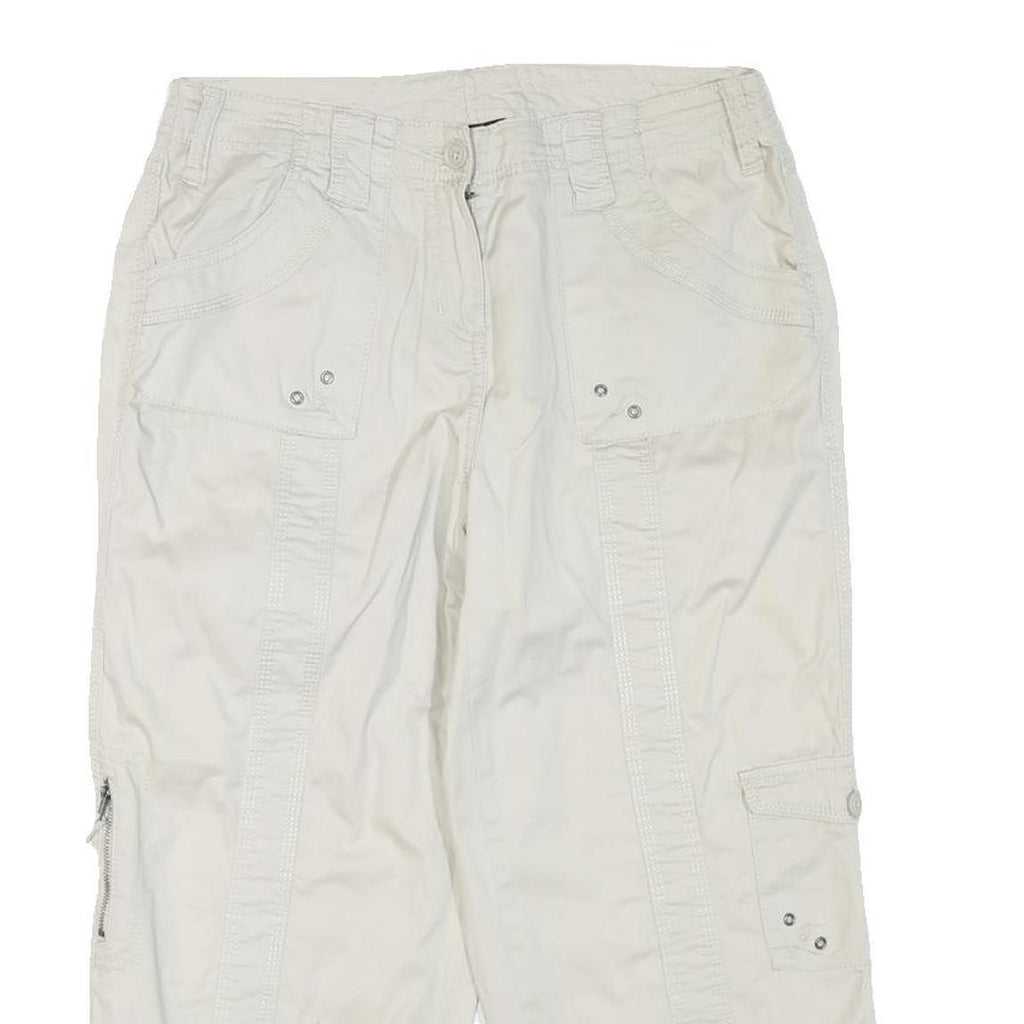STYLE&CO Womens Cotton Blend White Regular Fit Cargo Trousers W32 L21