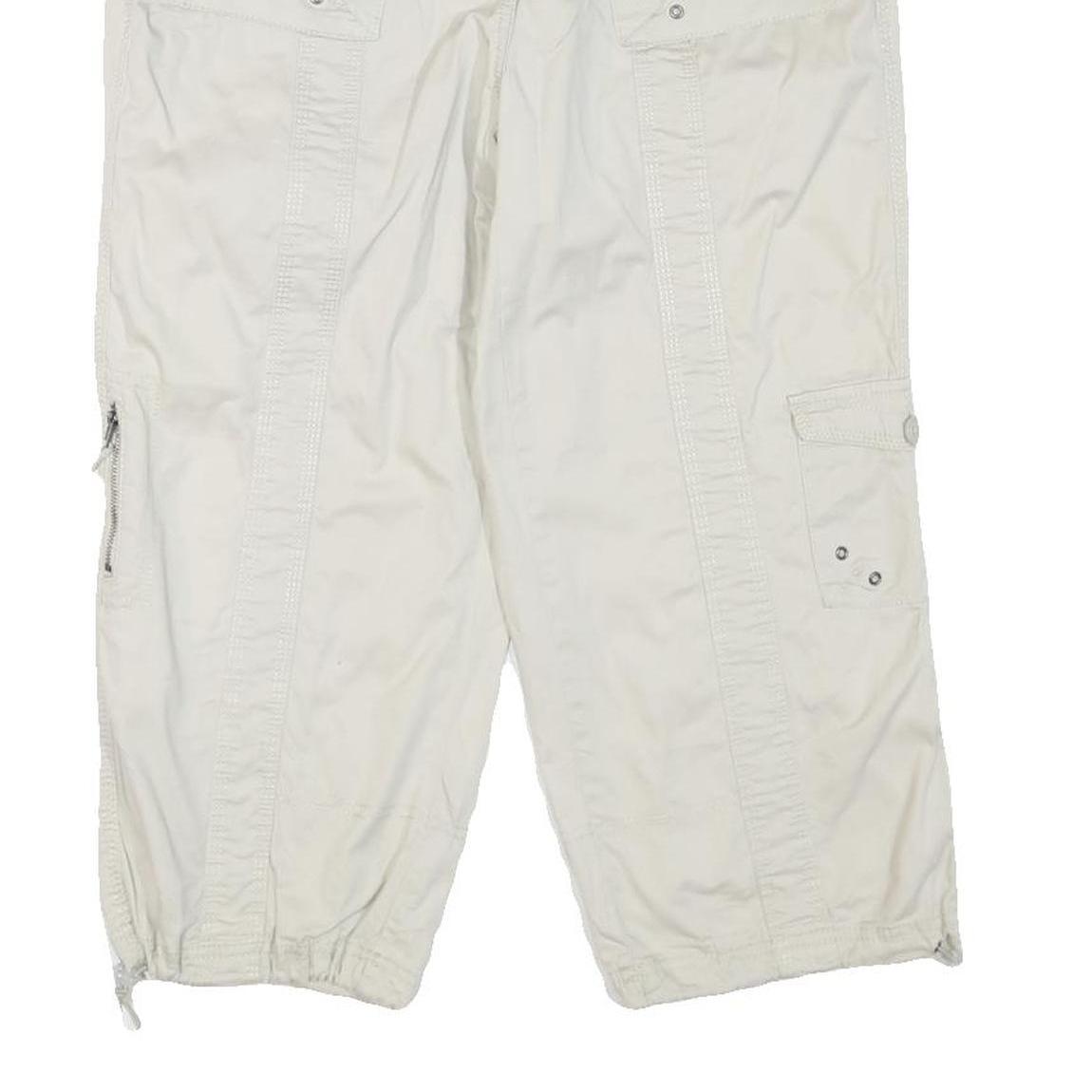 STYLE&CO Womens Cotton Blend White Regular Fit Cargo Trousers W32 L21