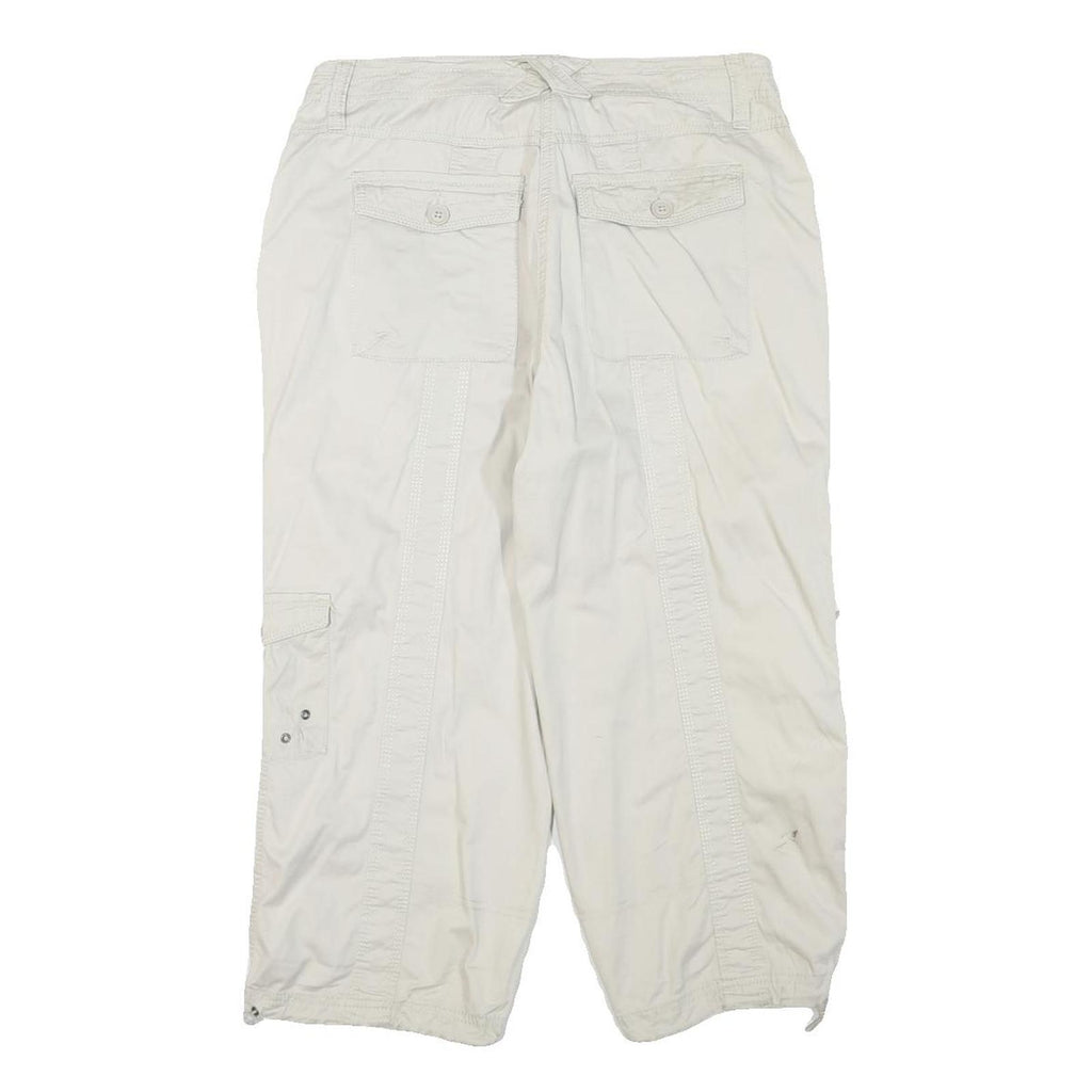 STYLE&CO Womens Cotton Blend White Regular Fit Cargo Trousers W32 L21