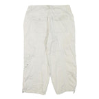 STYLE&CO Womens Cotton Blend White Regular Fit Cargo Trousers W32 L21