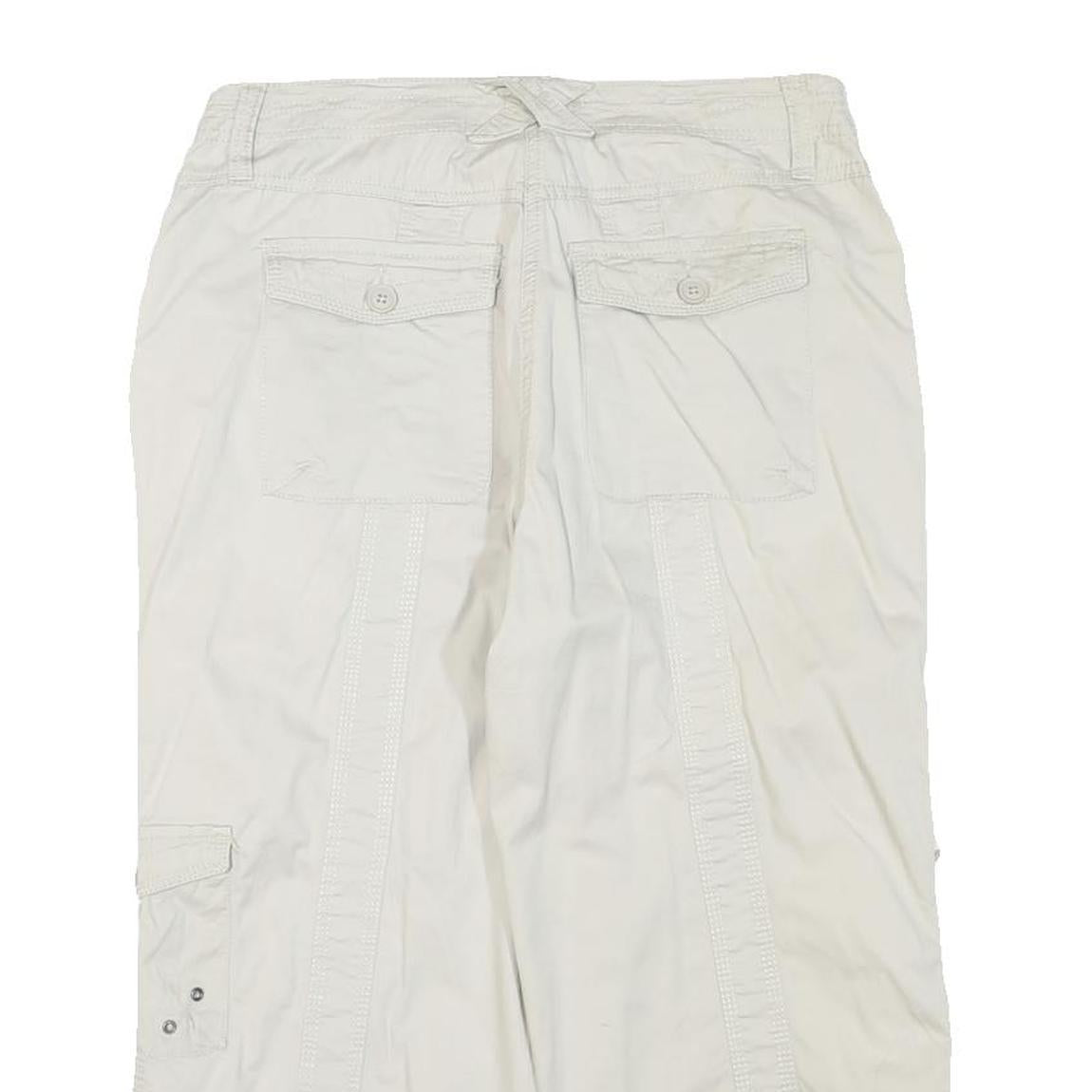 STYLE&CO Womens Cotton Blend White Regular Fit Cargo Trousers W32 L21