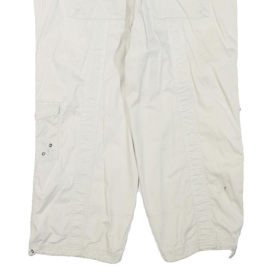 STYLE&CO Womens Cotton Blend White Regular Fit Cargo Trousers W32 L21