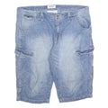 JOHN BANER Mens Shorts Blue Denim Cargo 2XL W40 Cotton Blend Casual