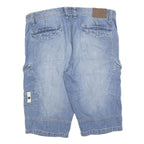 JOHN BANER Mens Shorts Blue Denim Cargo 2XL W40 Cotton Blend Casual