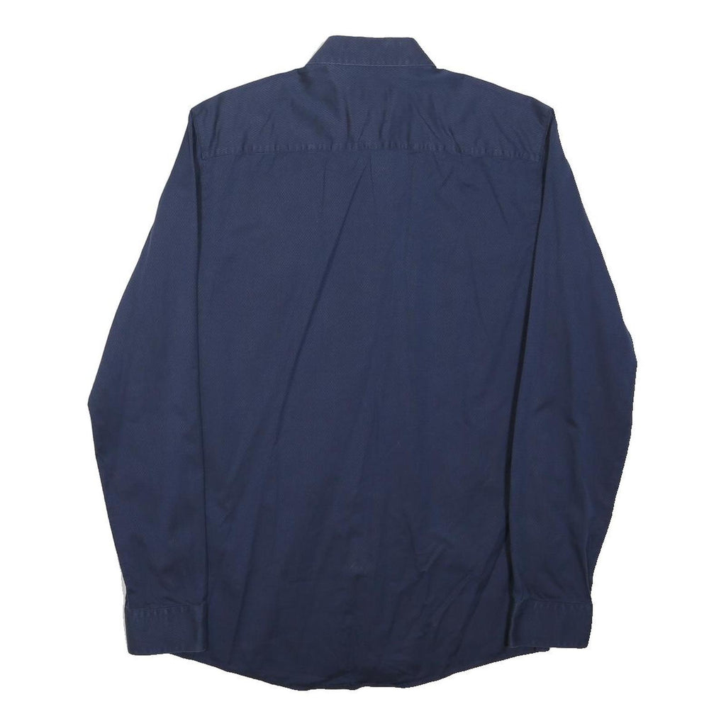 HUGO Mens Blue Shirt Cotton S Long Sleeve Button Closure Classic Fit