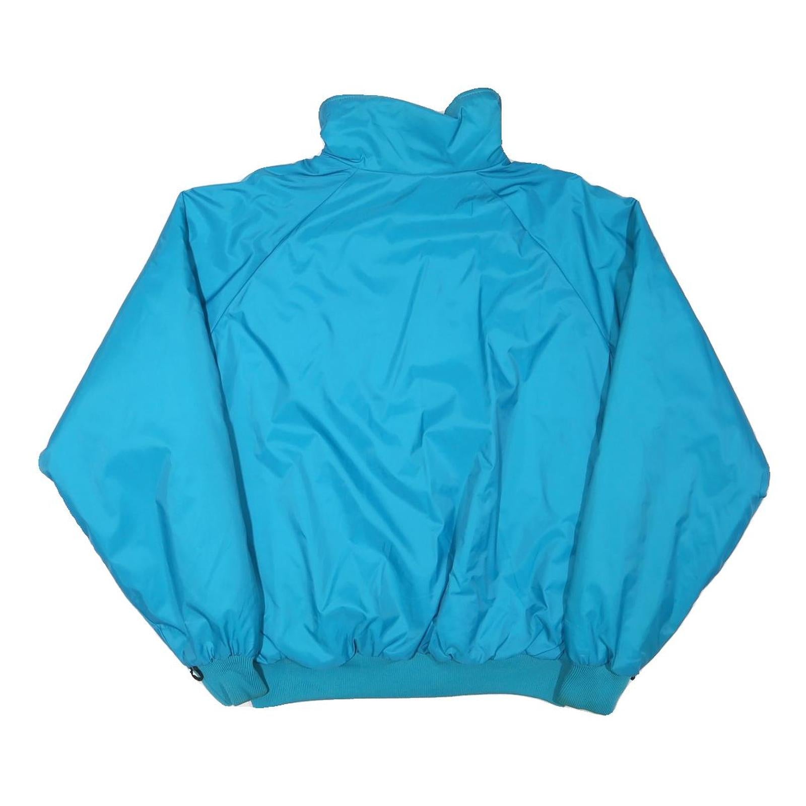 COLUMBIA Mens Blue Jacket L Polyester Blend Plain Zip Outdoor Lightweight