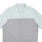 VANS Mens Light Blue & Grey Cotton Blend Shirt XL Casual Button-Up
