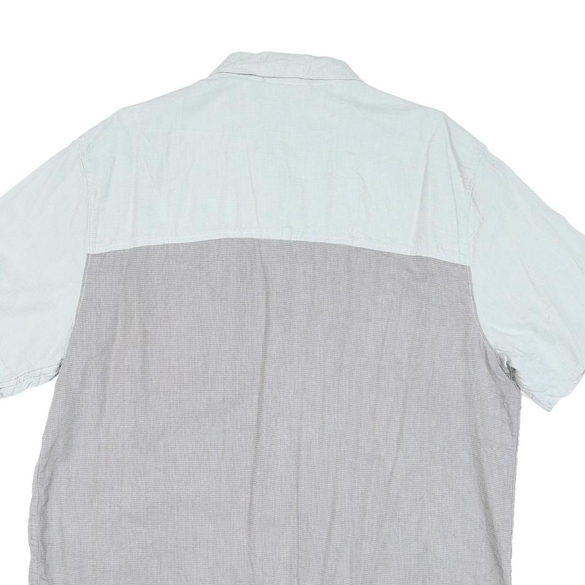 VANS Mens Light Blue & Grey Cotton Blend Shirt XL Casual Button-Up