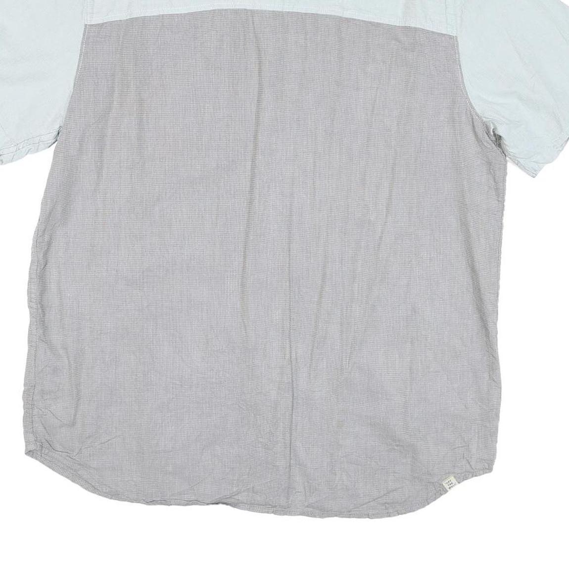 VANS Mens Light Blue & Grey Cotton Blend Shirt XL Casual Button-Up