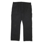 DICKIES Mens Cotton Blend Black Regular Straight Trousers W38 L30 Workwear