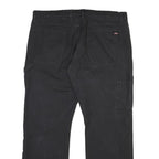 DICKIES Mens Cotton Blend Black Regular Straight Trousers W38 L30 Workwear