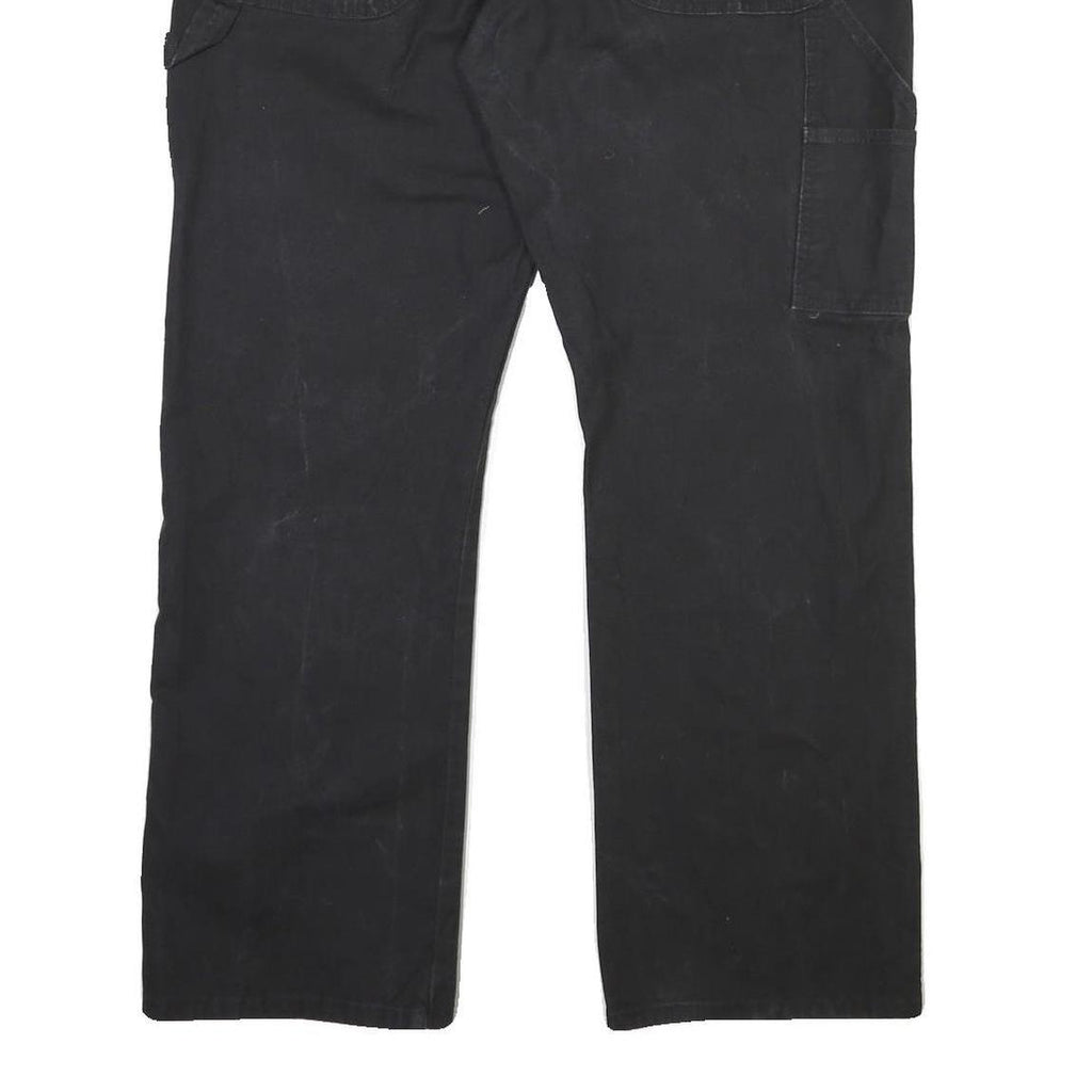 DICKIES Mens Cotton Blend Black Regular Straight Trousers W38 L30 Workwear