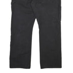 DICKIES Mens Cotton Blend Black Regular Straight Trousers W38 L30 Workwear