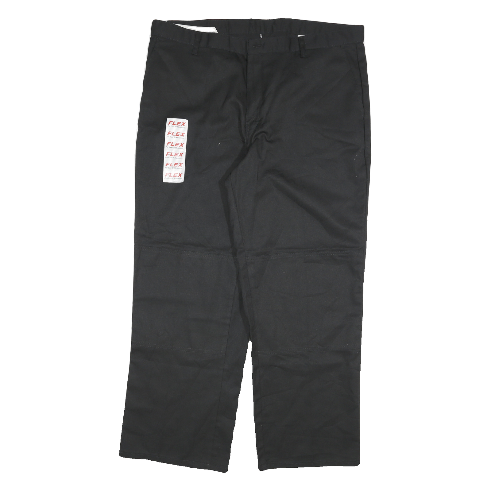 DICKIES Mens Black Relaxed Straight Cotton Blend Trousers W40 L29 Workwear Zip