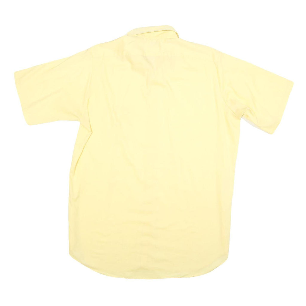 THE DIMENTION SHOP Mens Yellow Shirt XL Cotton Blend Short Sleeve Casual Pocket