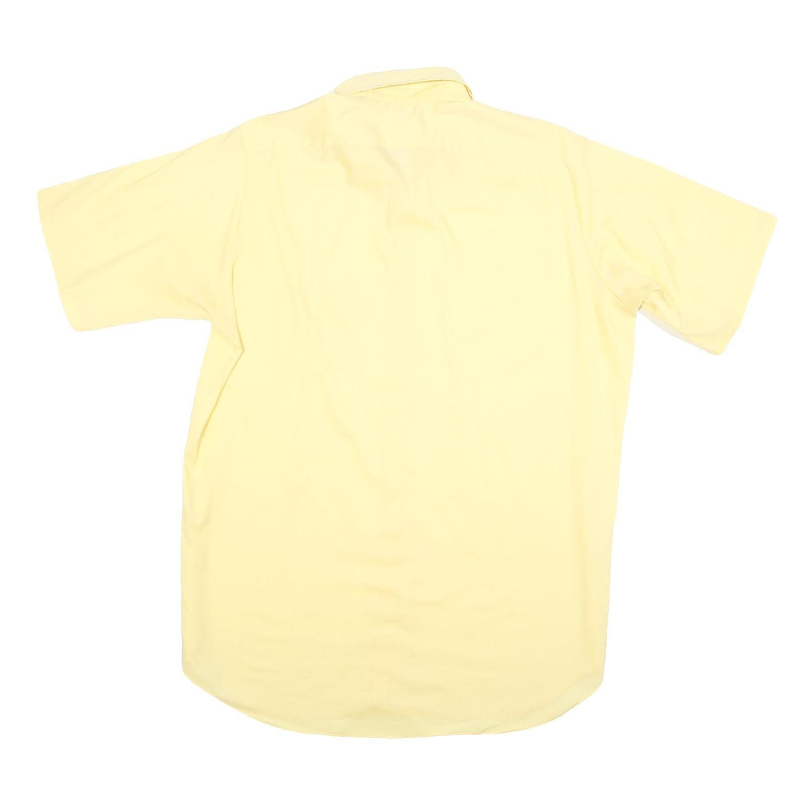 THE DIMENTION SHOP Mens Yellow Shirt XL Cotton Blend Short Sleeve Casual Pocket