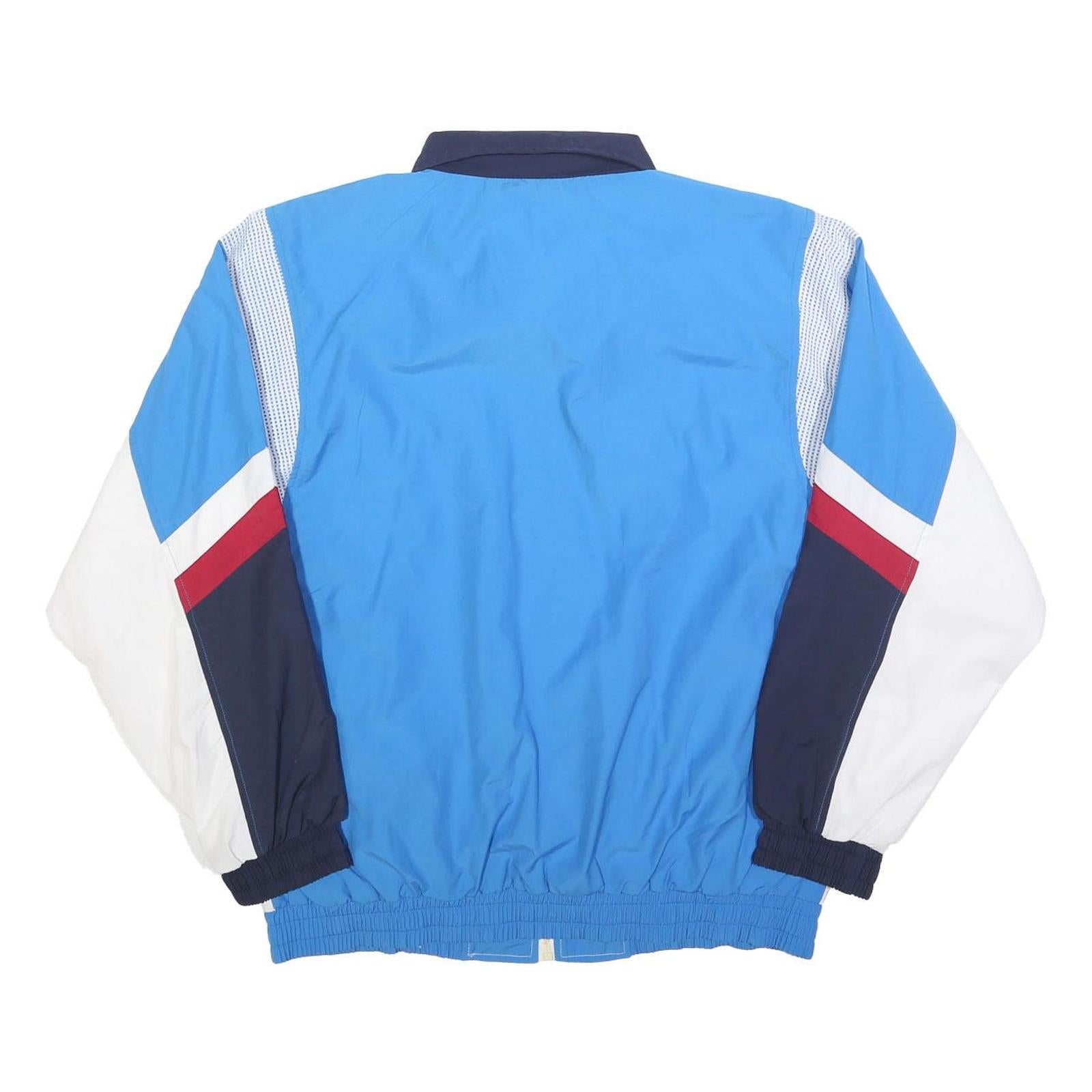 SHOOTER Mens White Navy & Blue Zip Jacket XL Polyester Colourblock Sportswear