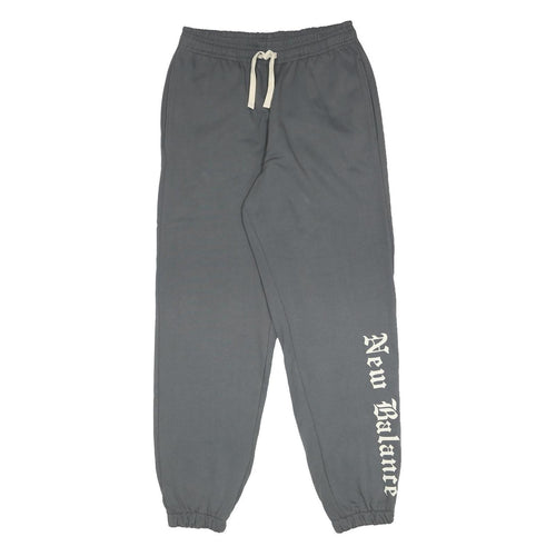 NEW BALANCE Mens Joggers Grey S W28 L30 Cotton Drawstring Elastic Legs Casual