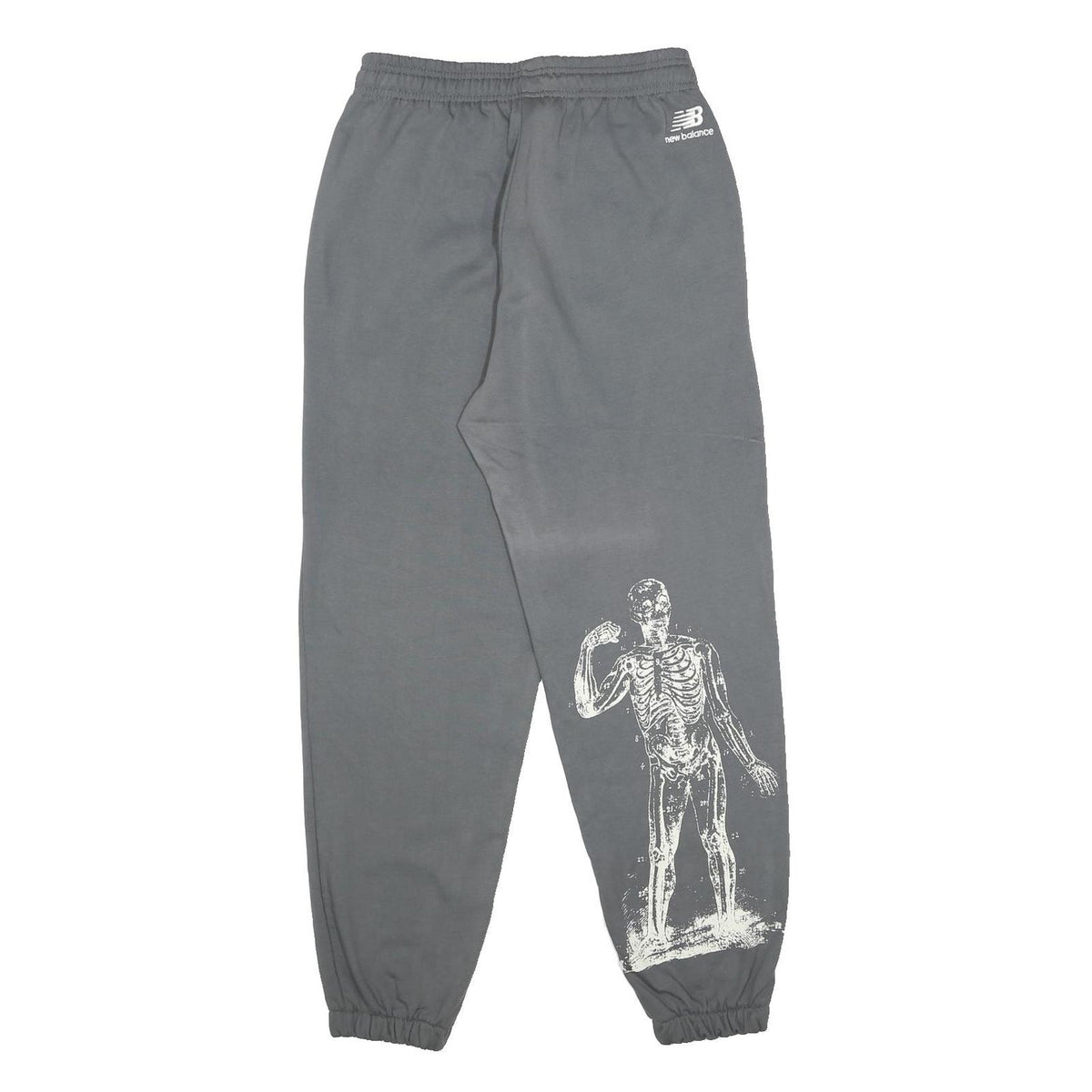 NEW BALANCE Mens Joggers Grey S W28 L30 Cotton Drawstring Elastic Legs Casual