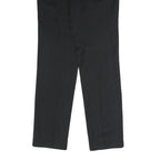 DKNY Mens Cotton Blend Black Regular Fit Straight Leg Trousers W32 L32 Formal