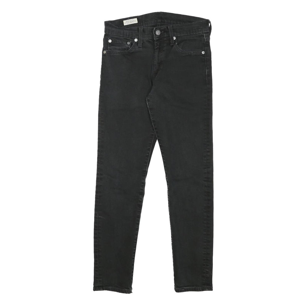 LEVI'S 512 Mens Jeans Black Slim Skinny Denim W26 L26 Slim Fit Zip Closure