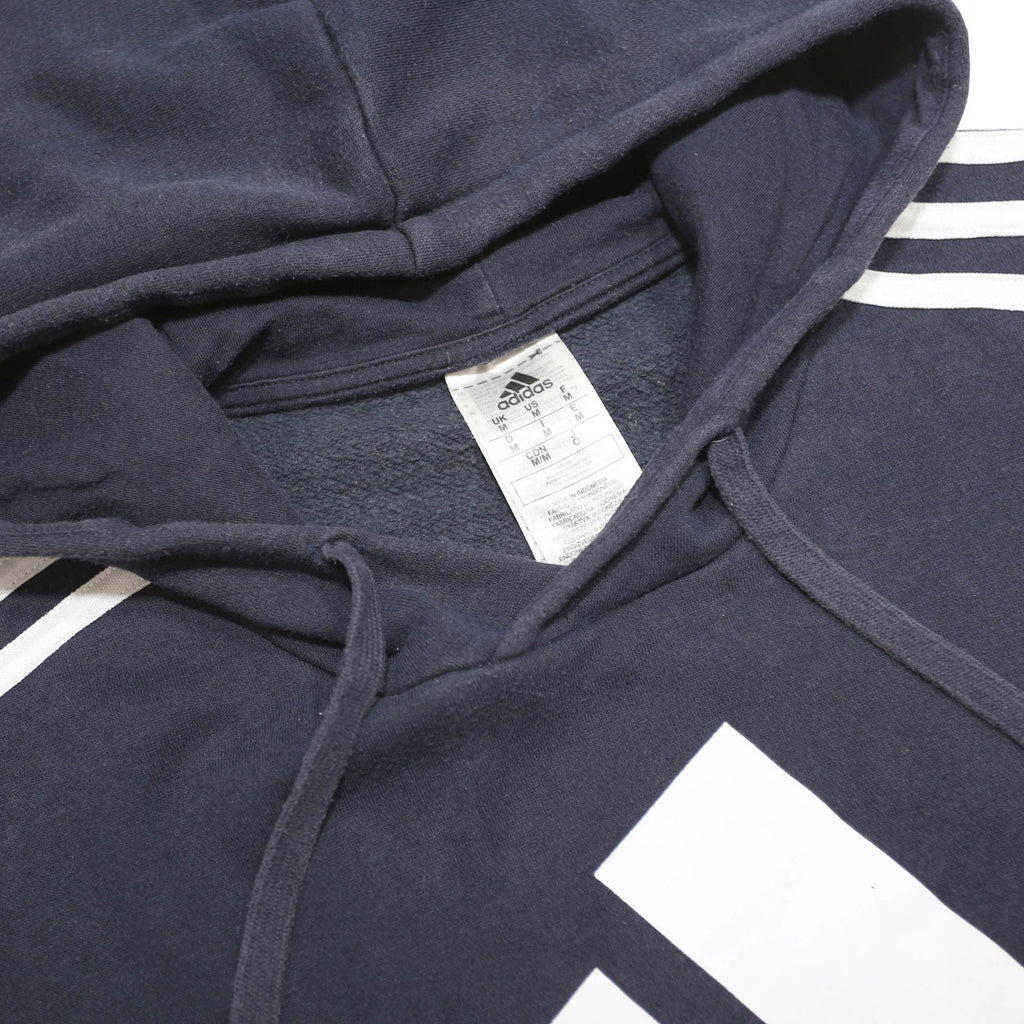 ADIDAS Mens Blue Hoodie M Cotton Blend Sports Casual Pullover Hoodie