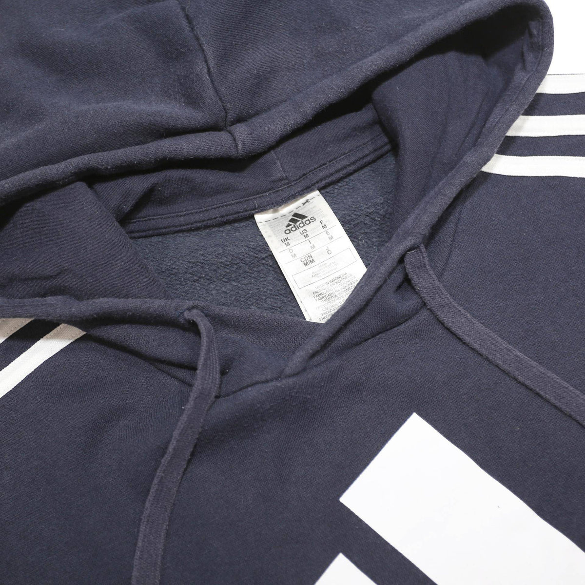 ADIDAS Mens Blue Hoodie M Cotton Blend Sports Casual Pullover Hoodie