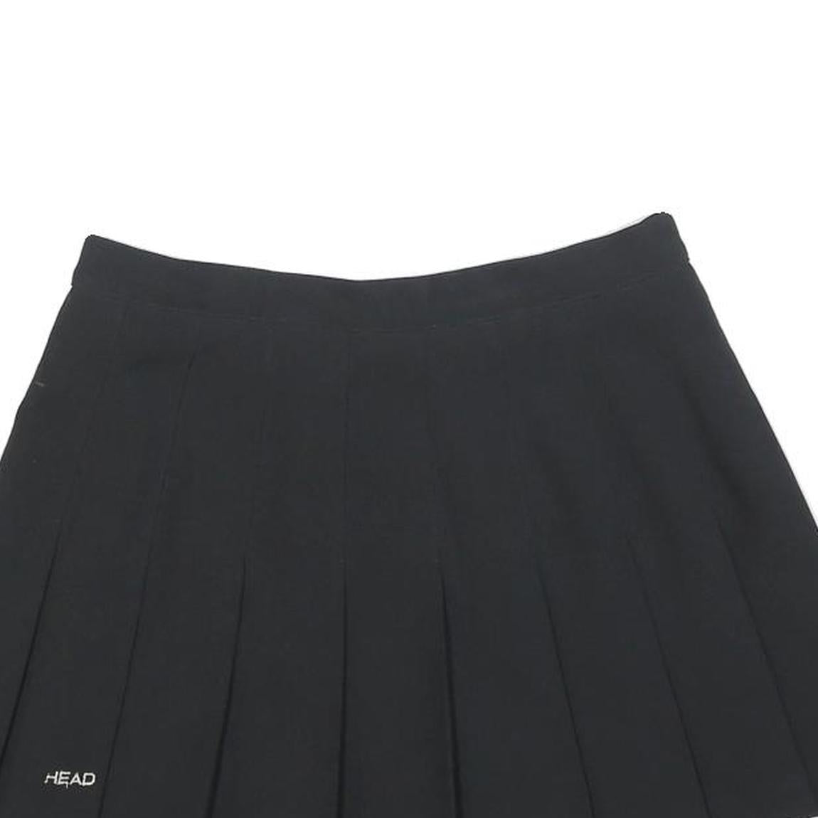 HEAD Womens Black Pleated Mini Skirt Polyester Blend Size S Tennis Casual